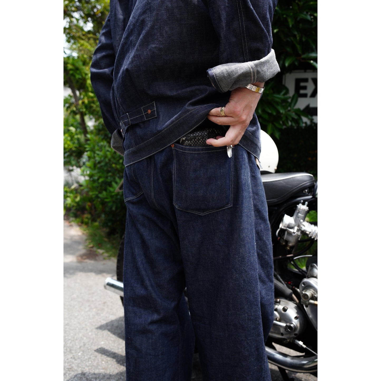 #GMT-011 DARK INDIGO DENIM TROUSER
