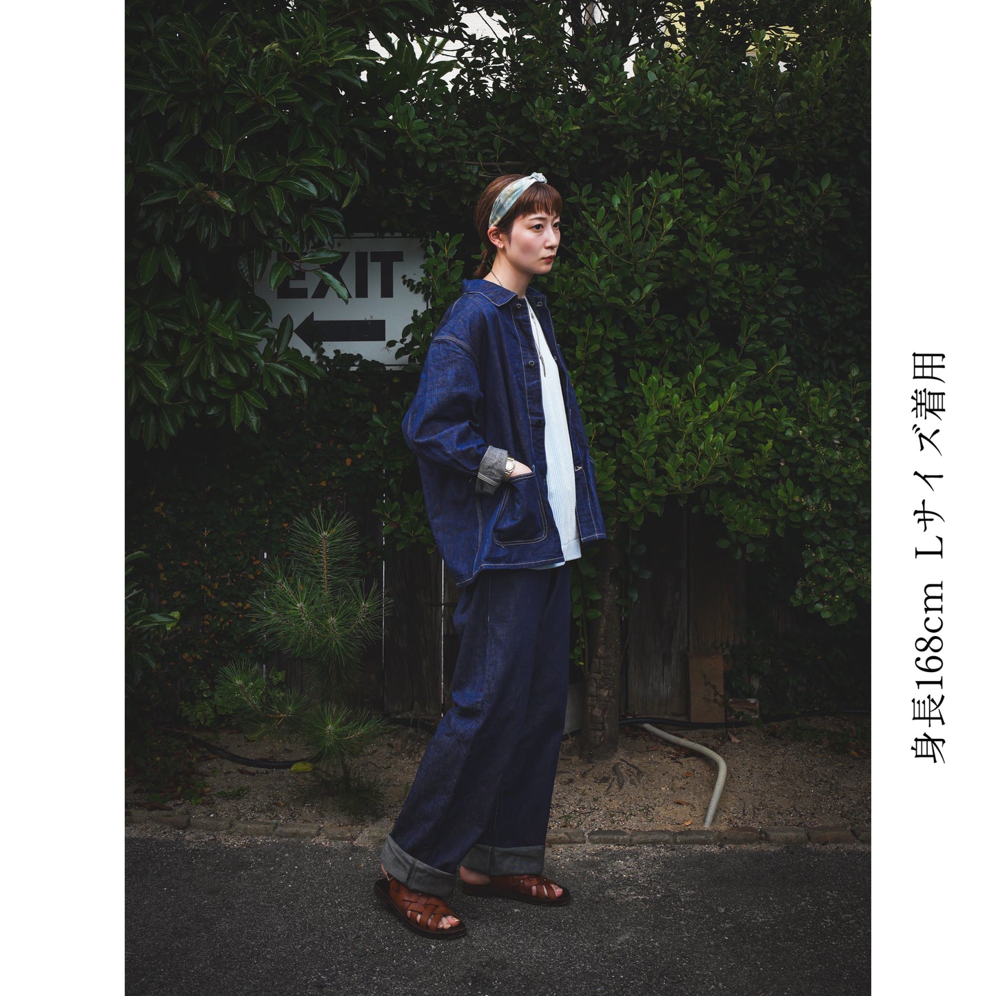 #GMT-010  DARK INDIGO DENIM COVERALL