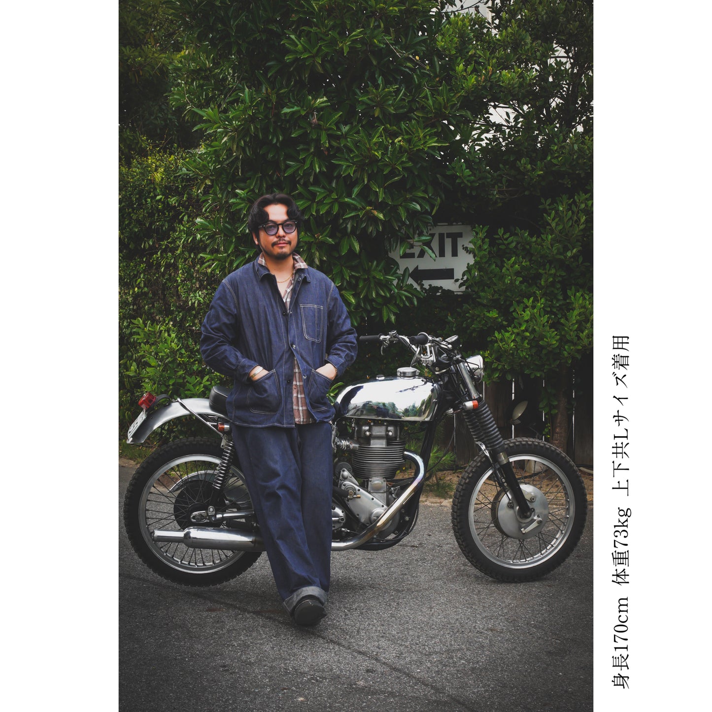 #GMT-010  DARK INDIGO DENIM COVERALL